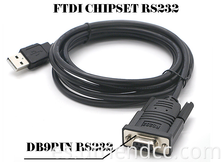 OEM Factory 1.8m Extensión USB FTDI FT232RL PL23202 a DB9 RS232 RS485 CableSerial